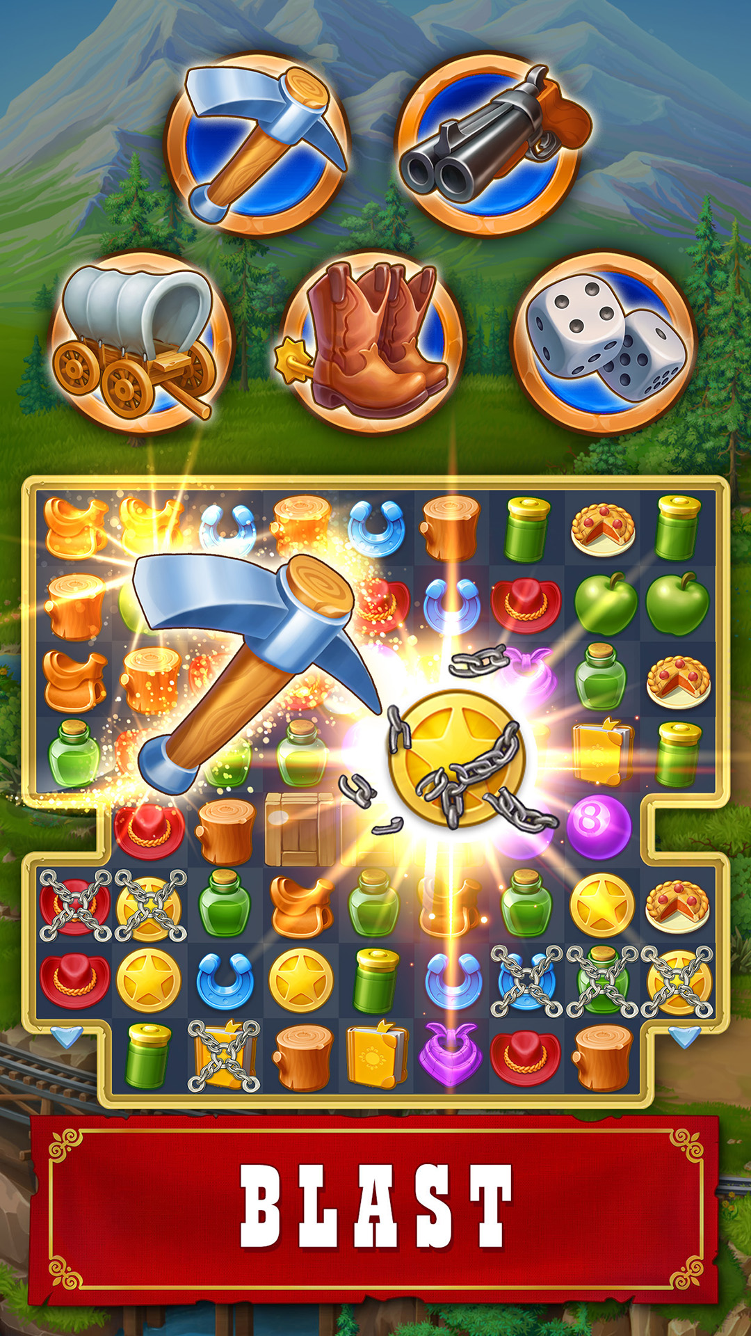 اسکرین شات 3 بازی Jewels of the Wild West・Match3