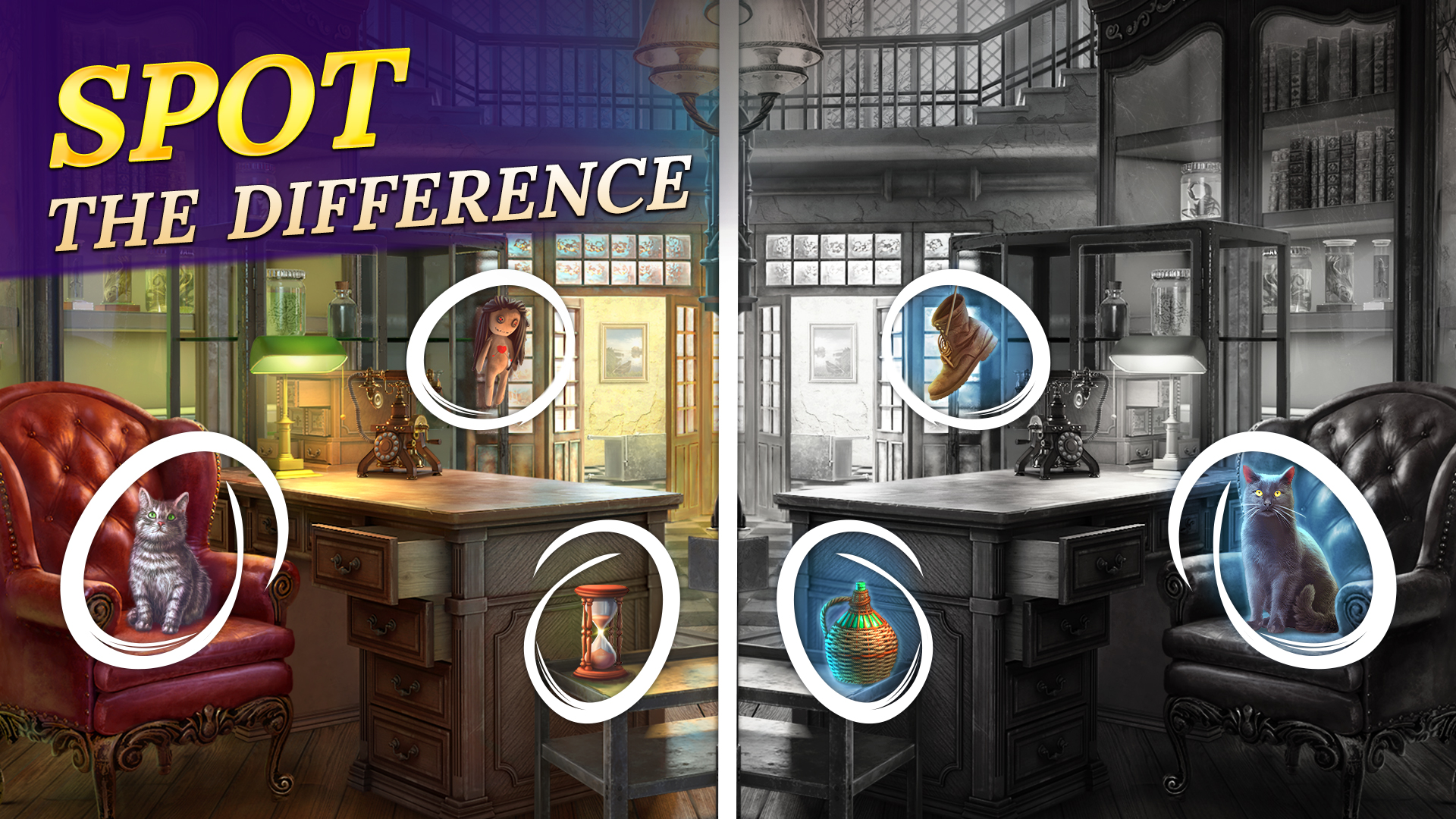 اسکرین شات 3 بازی Sherlock・Hidden Object・Match-3
