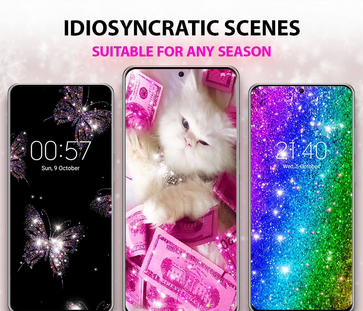 اسکرین شات 3 برنامه Glitter Live Wallpaper 3D