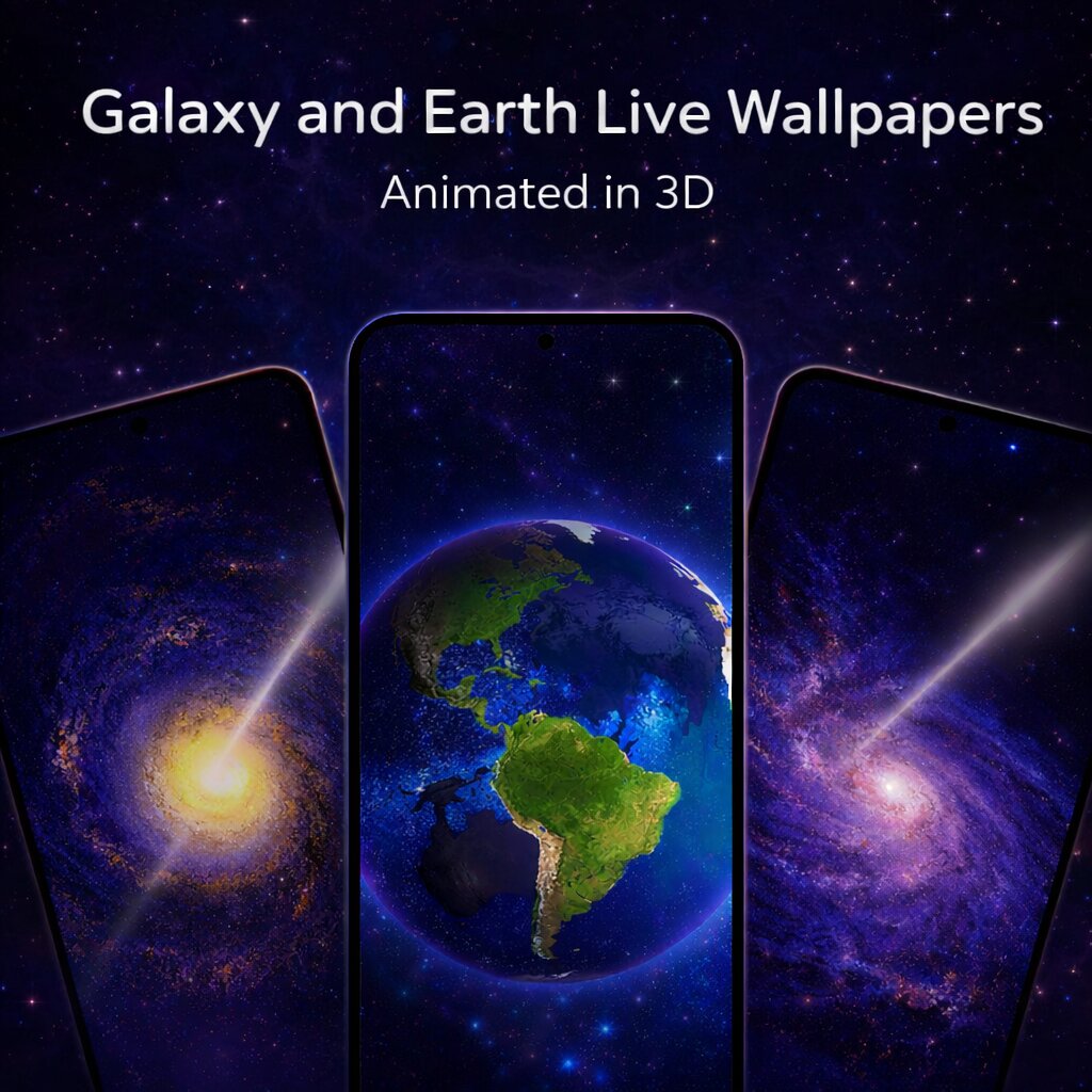 اسکرین شات 2 برنامه Galaxy Live Wallpapers