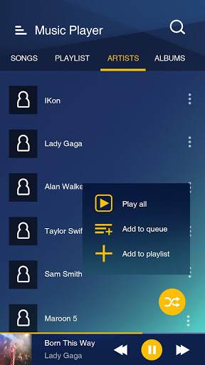 اسکرین شات 4 برنامه Music Player for Samsung Galaxy