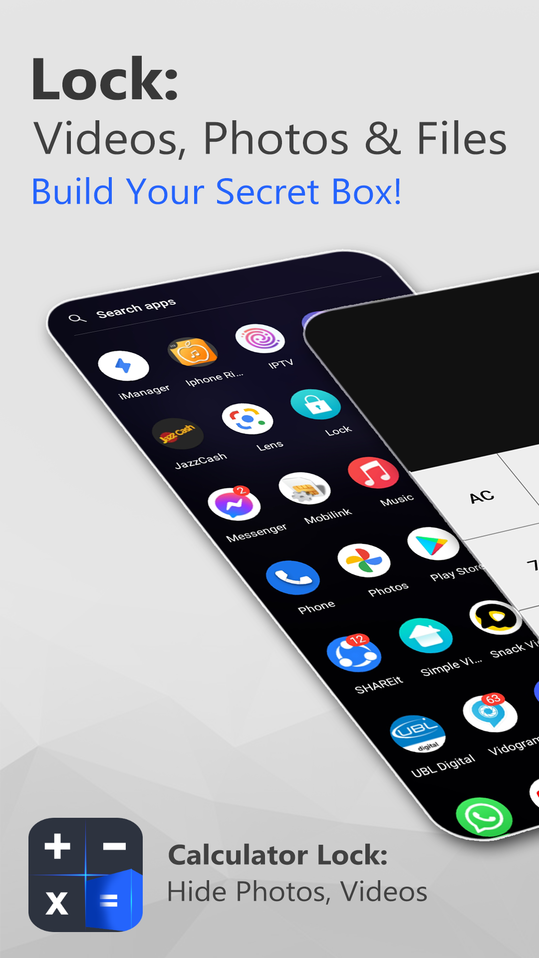 اسکرین شات 1 برنامه Calculator Lock: Hide Photos