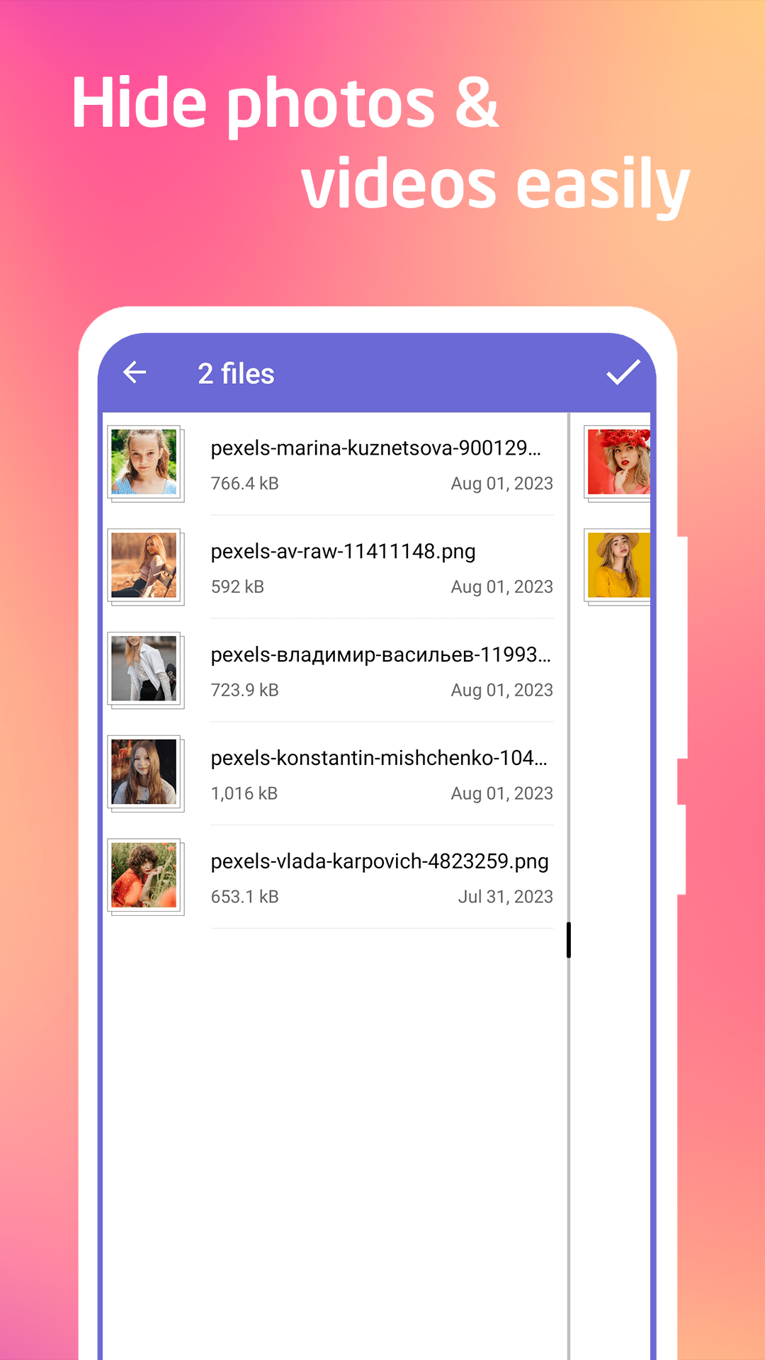 اسکرین شات 5 برنامه Hide Photo, Video