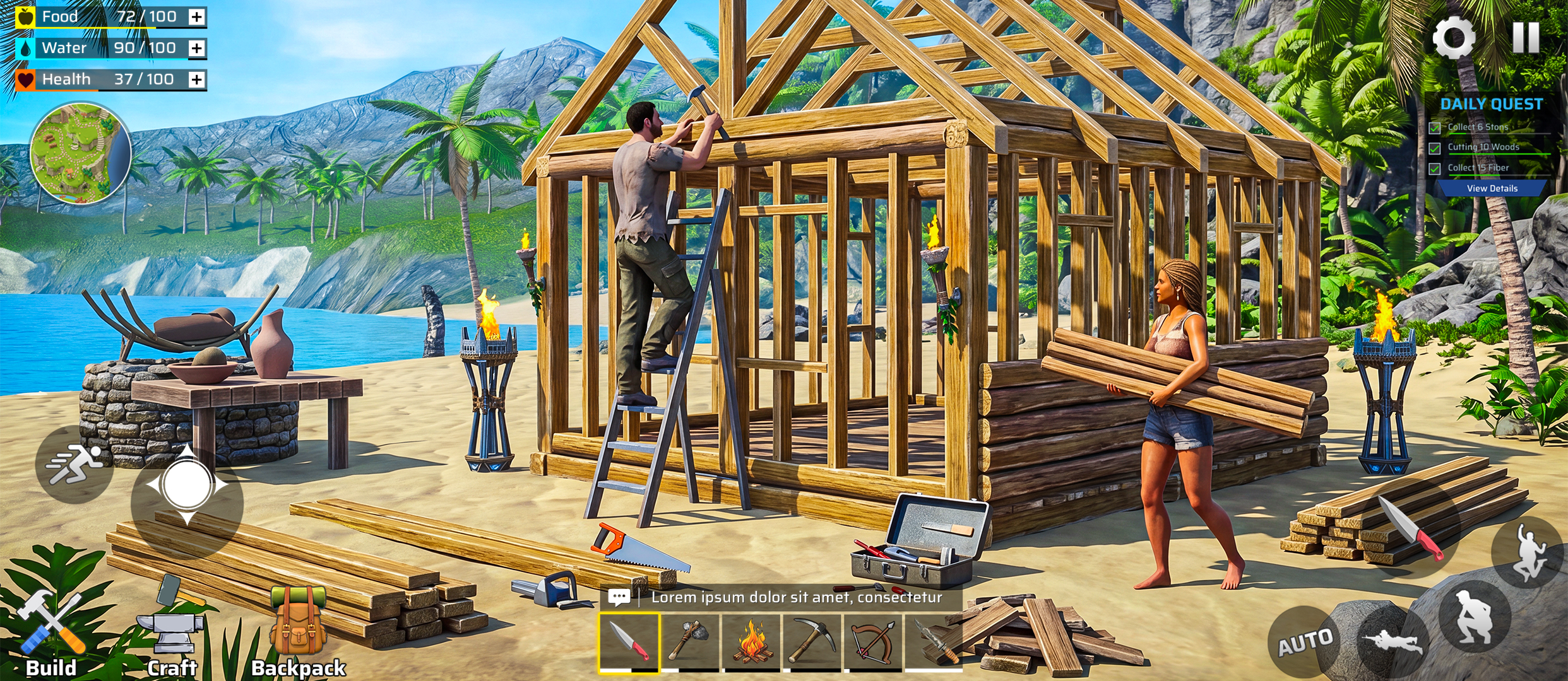اسکرین شات 5 بازی Island Survival: Offline Games