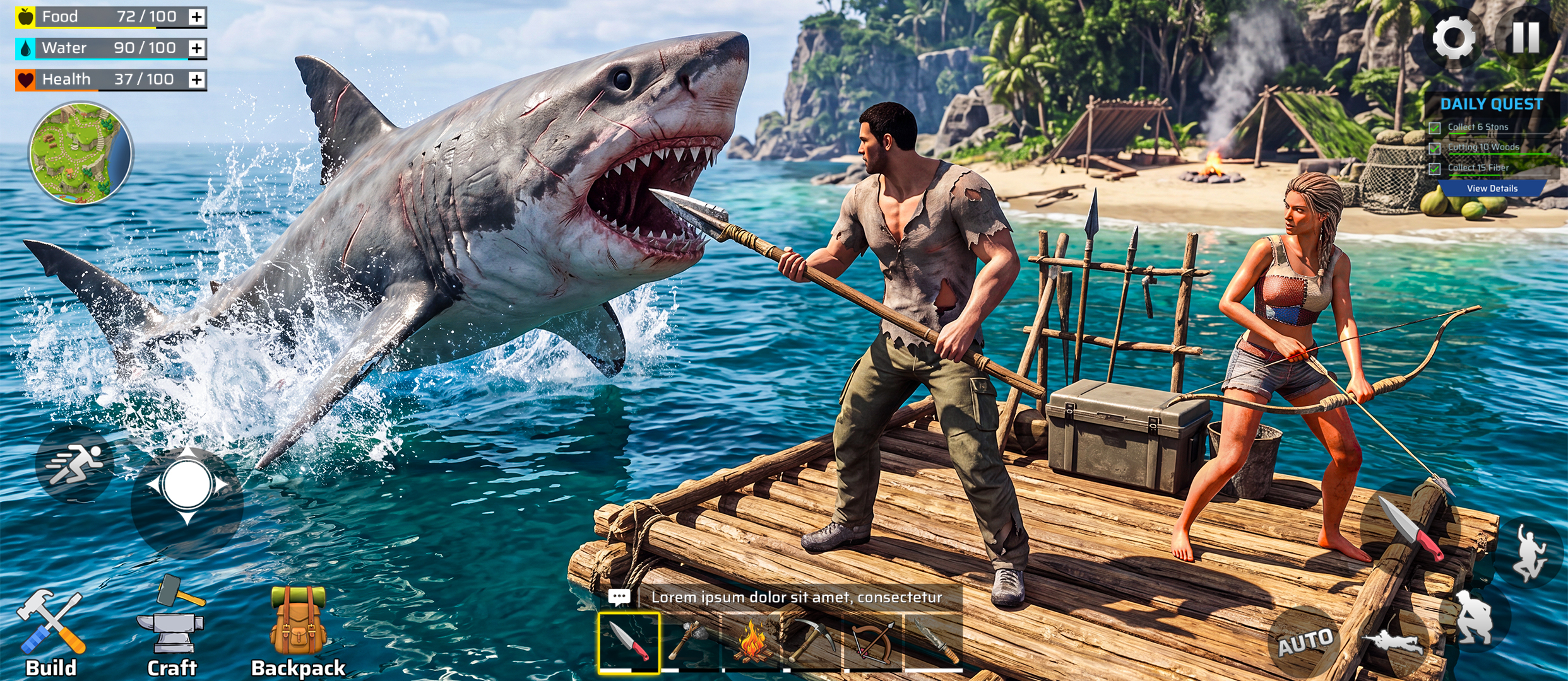 اسکرین شات 1 بازی Island Survival: Offline Games