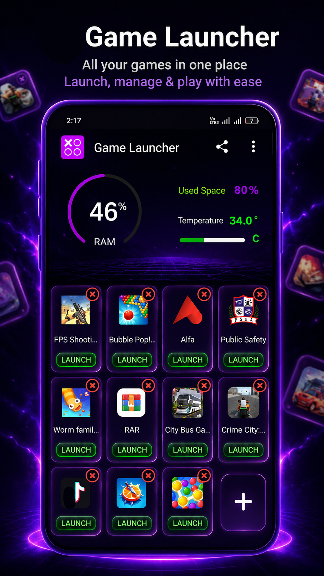 اسکرین شات 1 برنامه Game Launcher - App Launcher