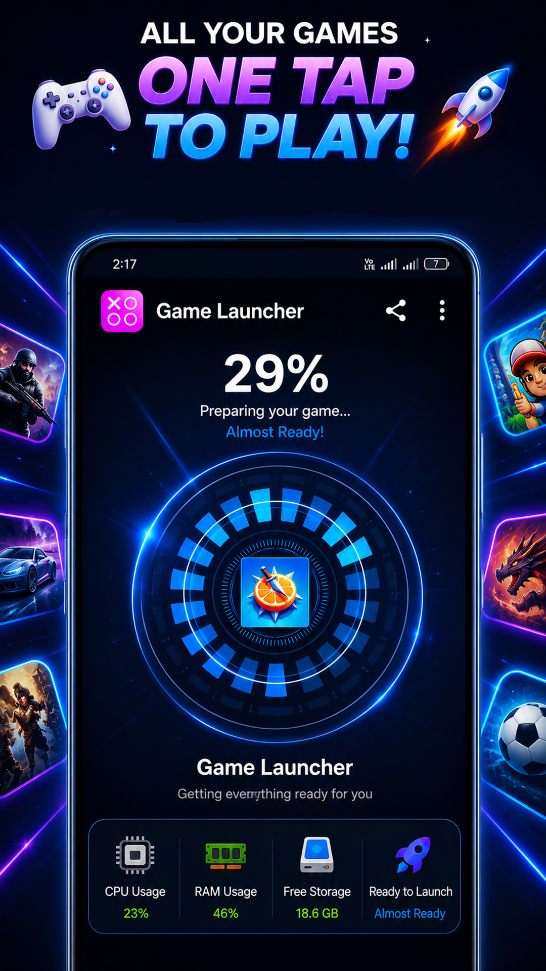 اسکرین شات 2 برنامه Game Launcher - App Launcher