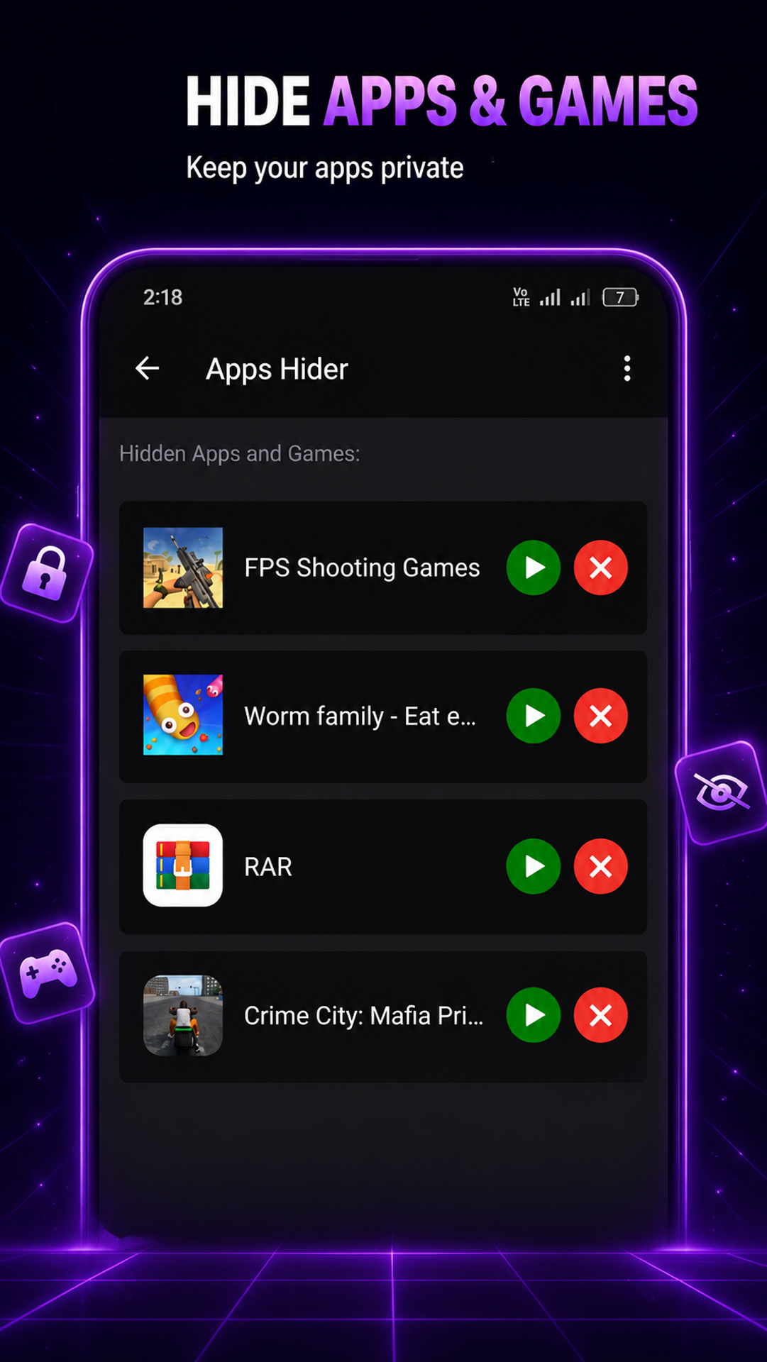 اسکرین شات 3 برنامه Game Launcher - App Launcher