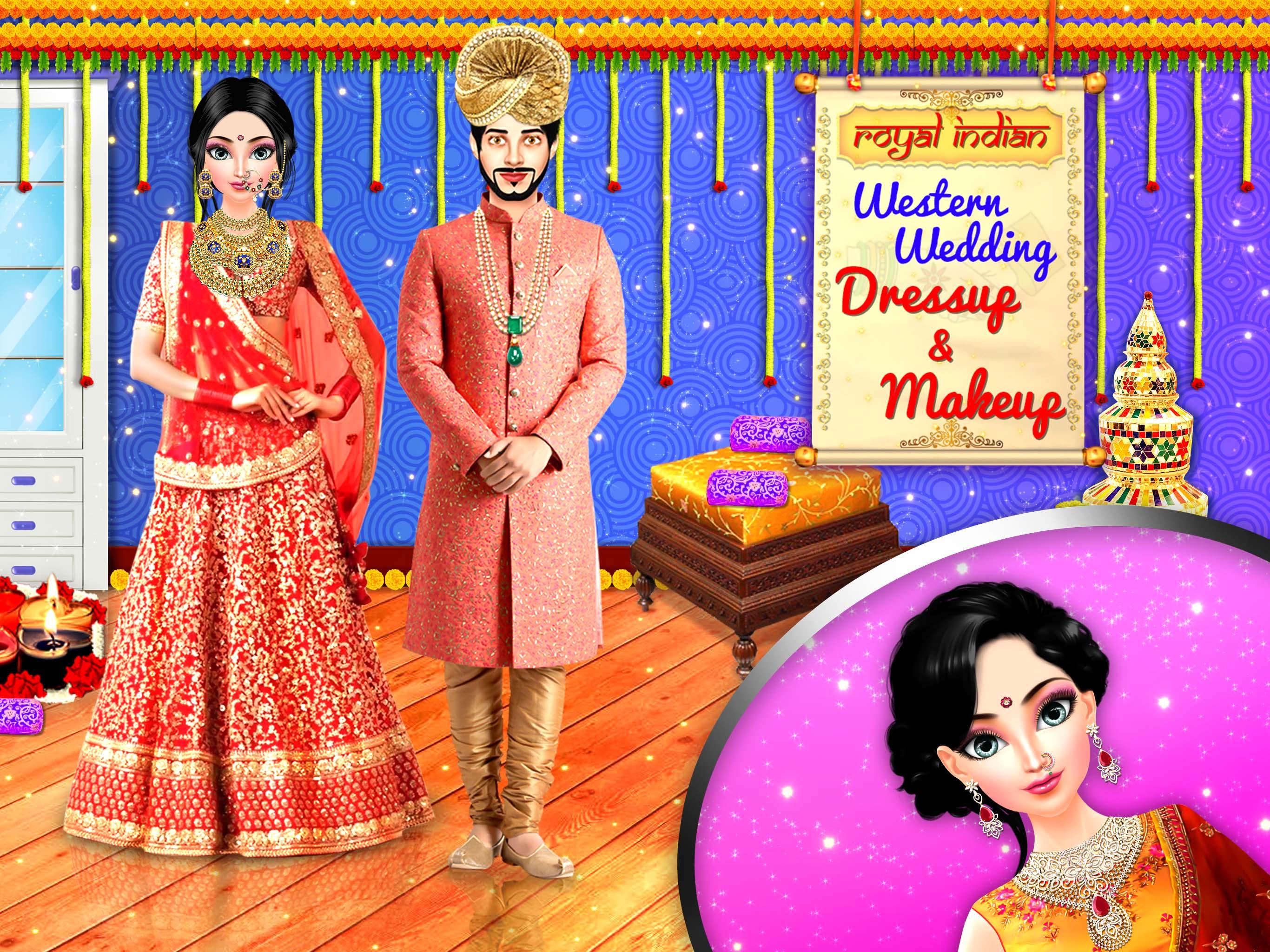 اسکرین شات 2 برنامه Bridal Makeup Dress Up Games