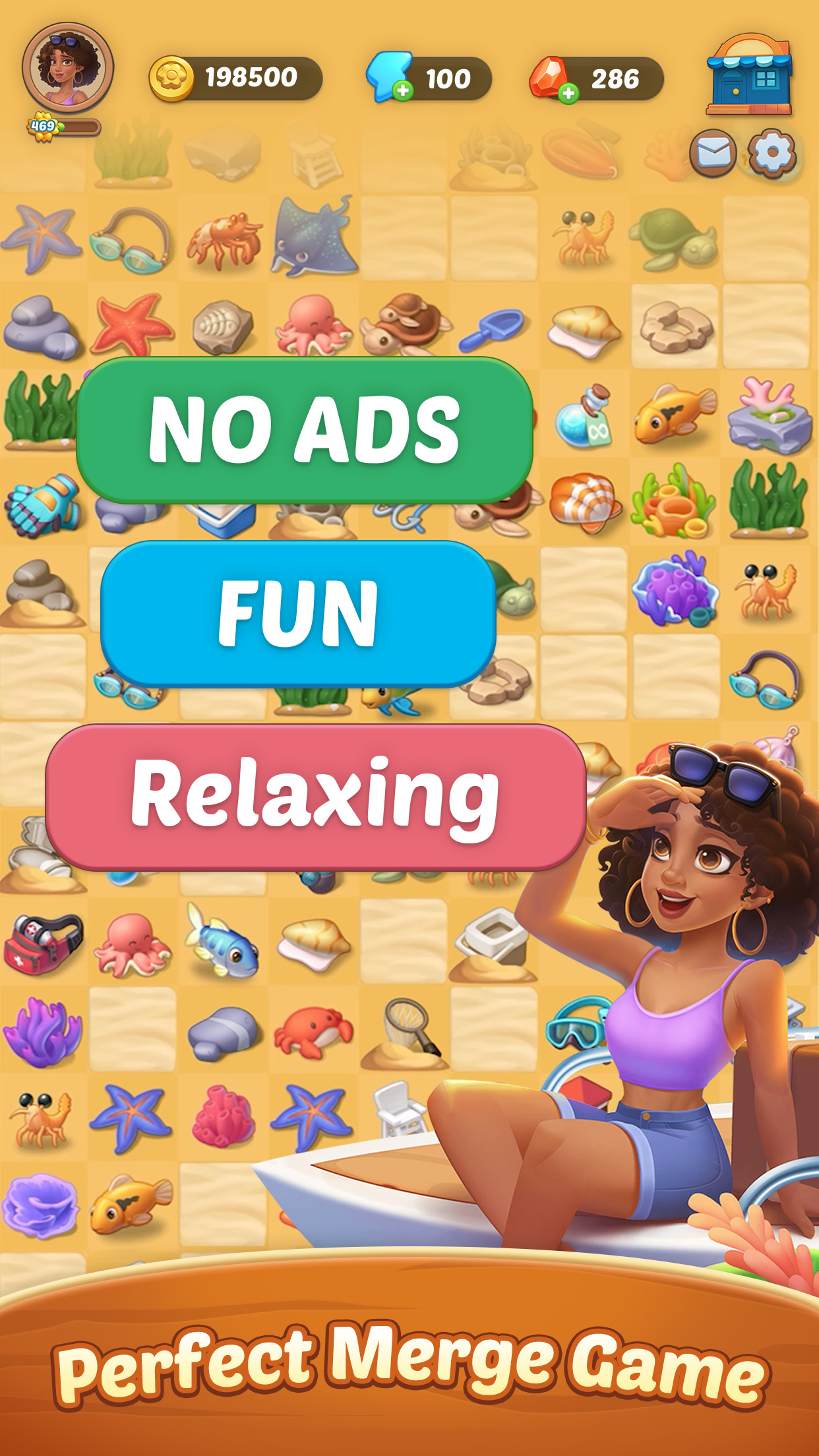 اسکرین شات 3 بازی Seaside Escape®: Merge & Story
