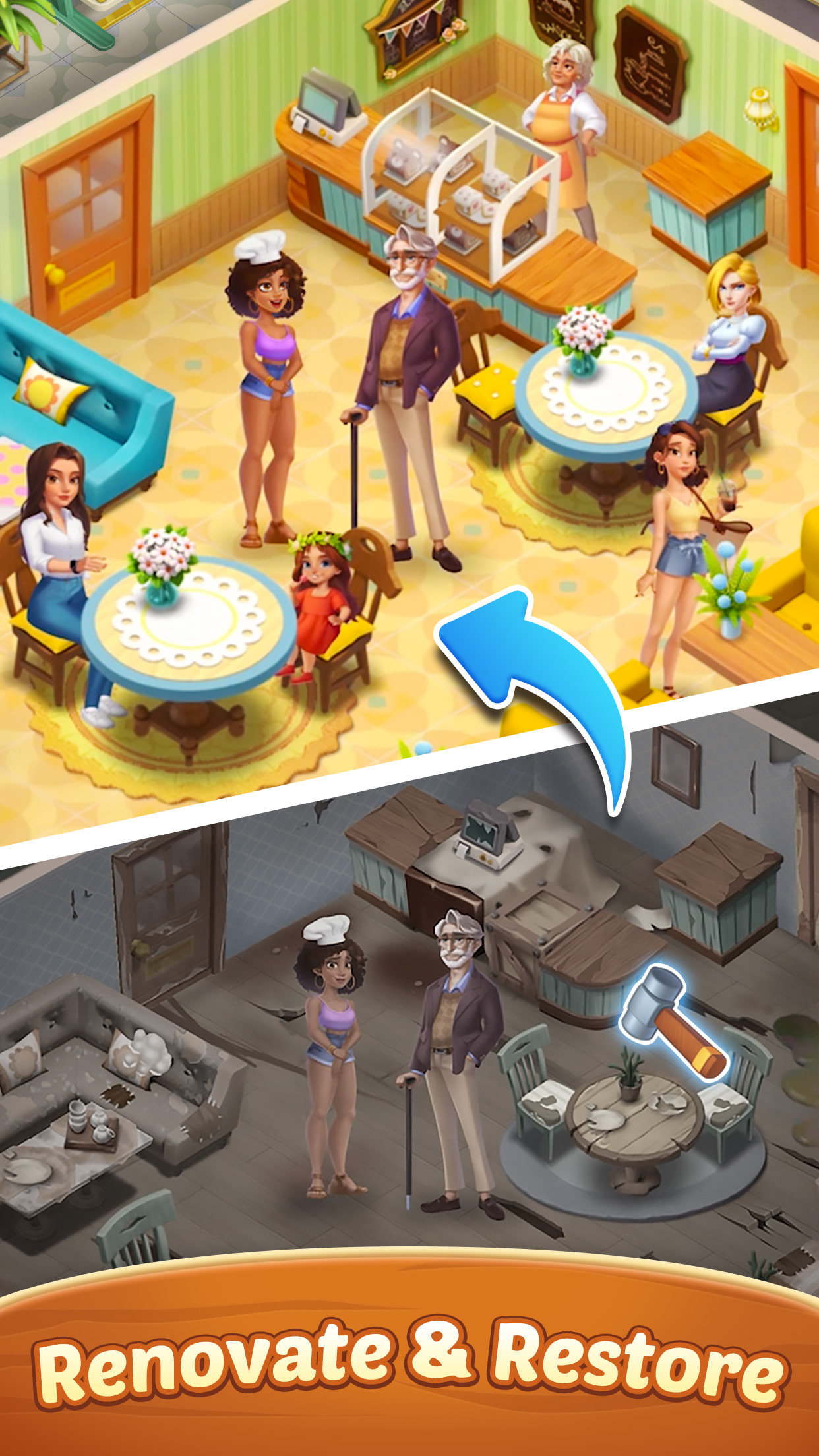 اسکرین شات 3 بازی Seaside Escape®: Merge & Story