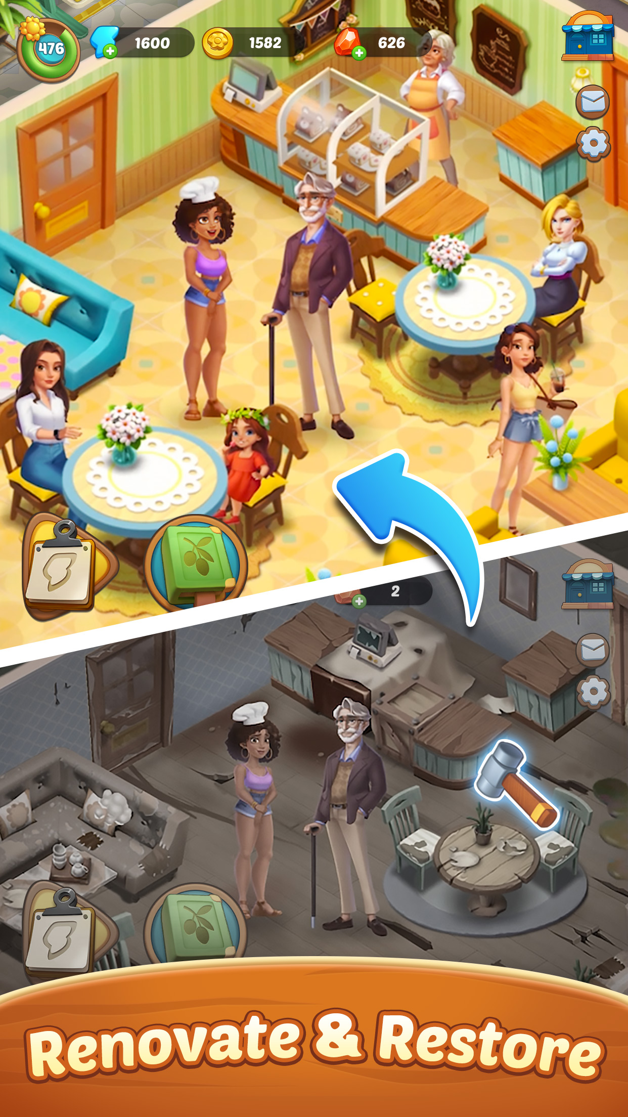 اسکرین شات 4 بازی Seaside Escape®: Merge & Story