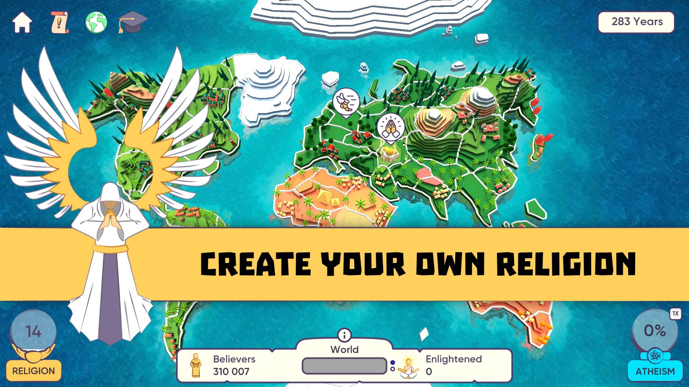 اسکرین شات 1 بازی Religion Inc. God Simulator