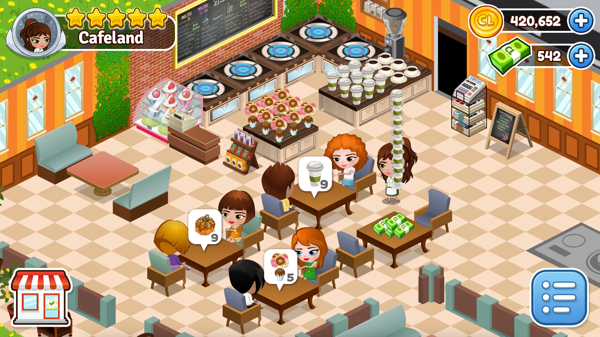 اسکرین شات 1 بازی Cafeland - Restaurant Cooking