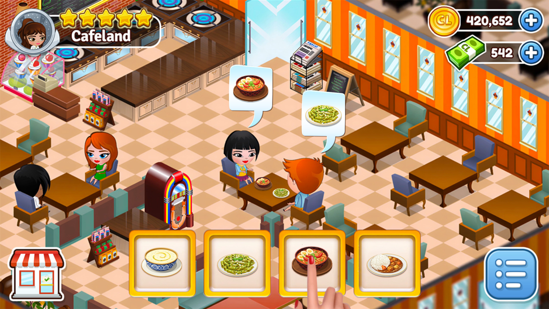 اسکرین شات 2 بازی Cafeland - Restaurant Cooking