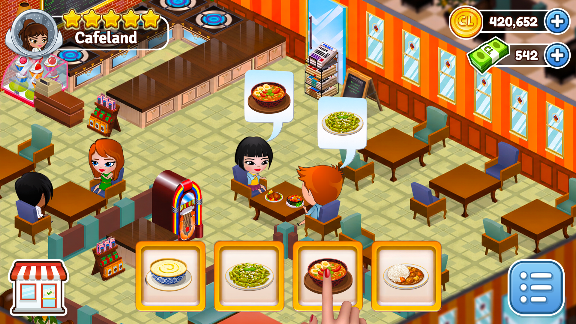 اسکرین شات 2 بازی Cafeland - Restaurant Cooking
