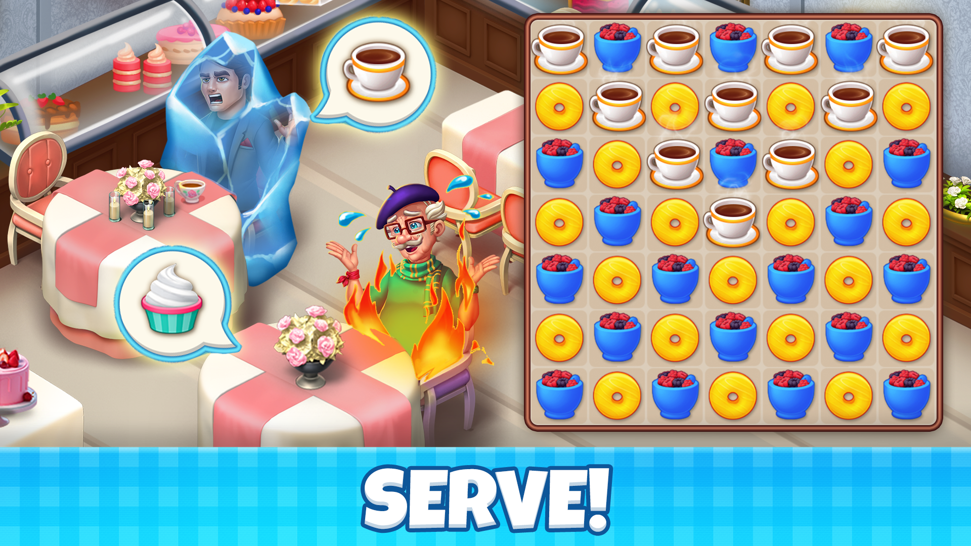 اسکرین شات 5 بازی Manor Cafe: Match 3 Puzzle