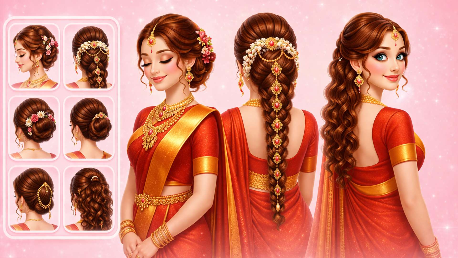 اسکرین شات 2 بازی Indian Bridal Saree Salon Game