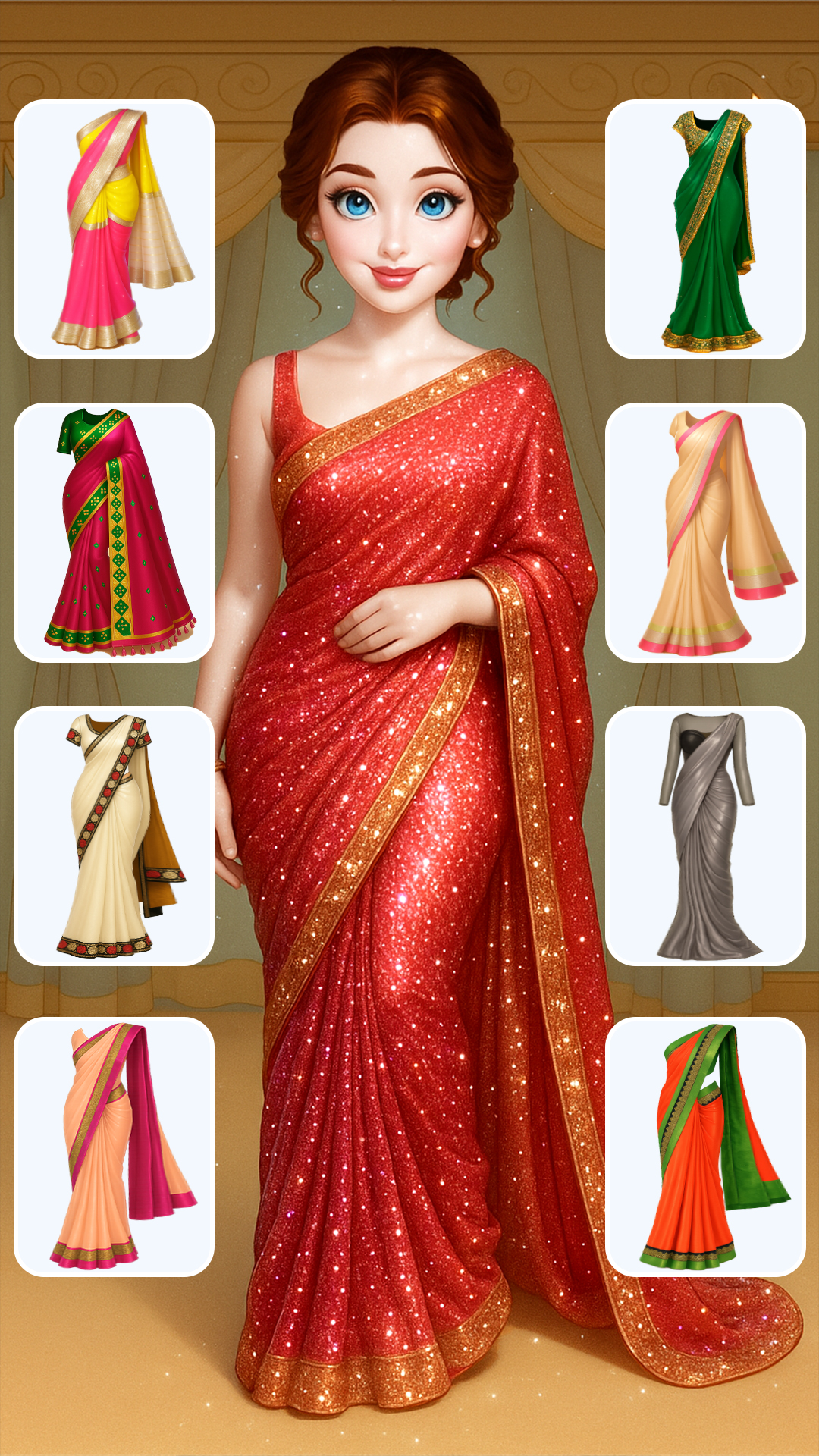 اسکرین شات 3 بازی Indian Bridal Saree Salon Game