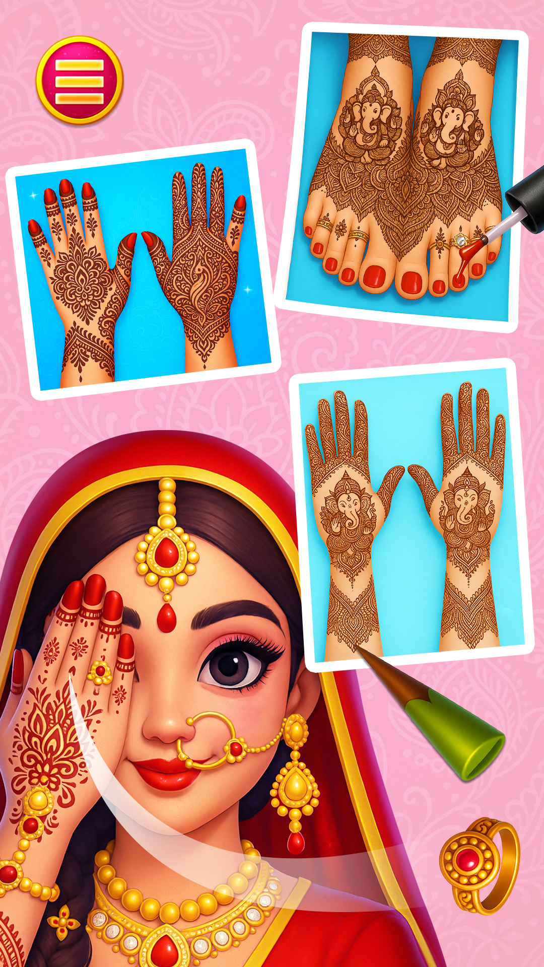 اسکرین شات 6 بازی Indian Princess Mehndi Designs