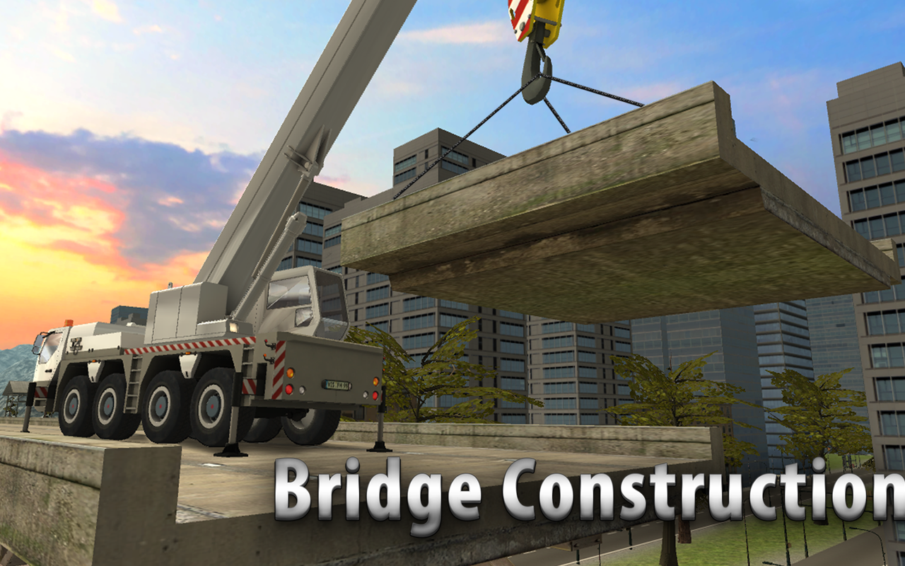 اسکرین شات 1 بازی Bridge Construction Crane Sim