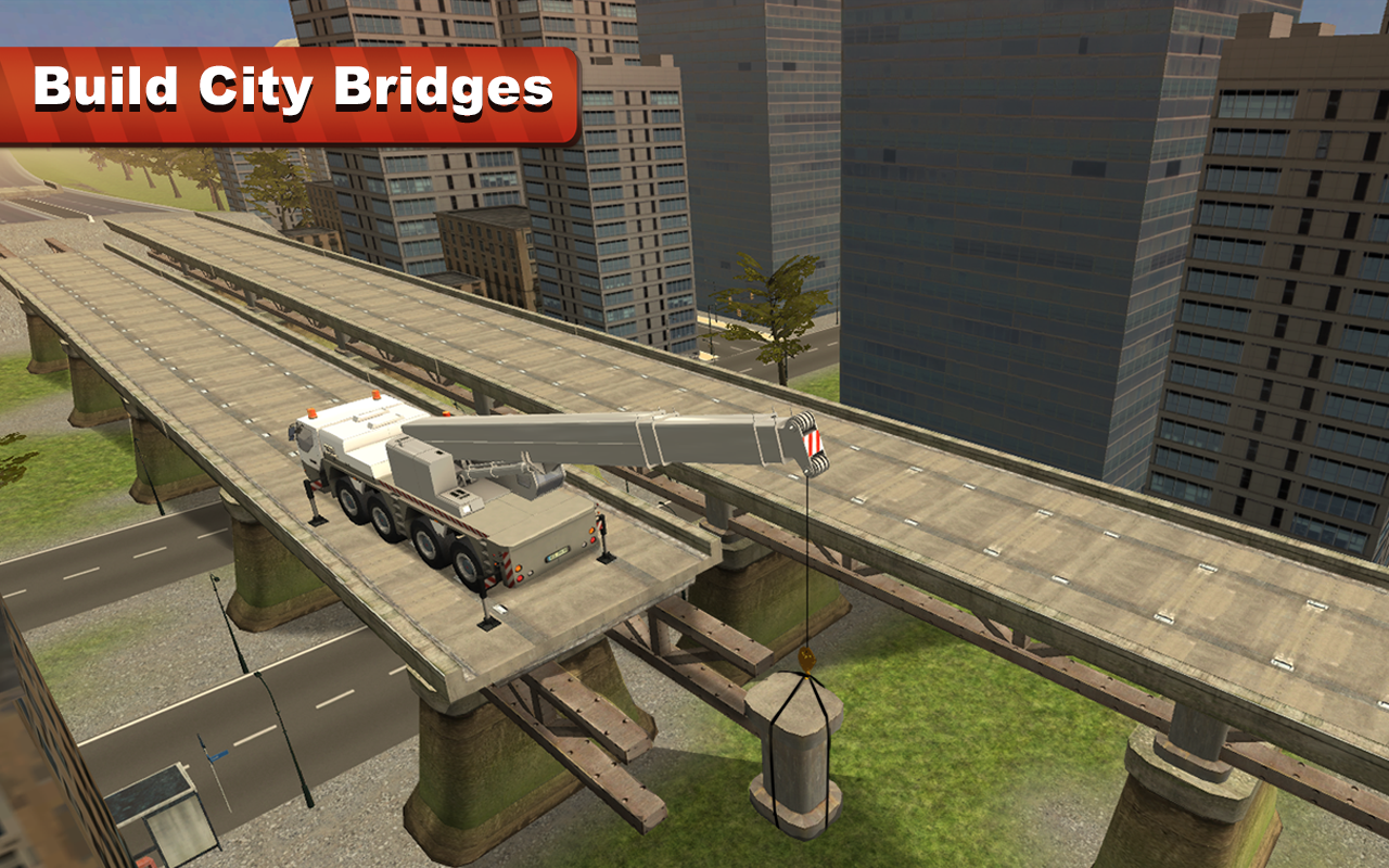 اسکرین شات 4 بازی Bridge Construction Crane Sim