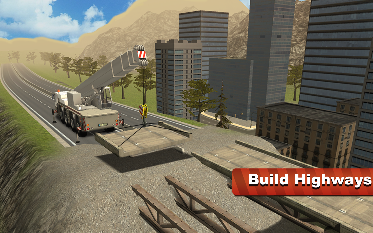 اسکرین شات 3 بازی Bridge Construction Crane Sim