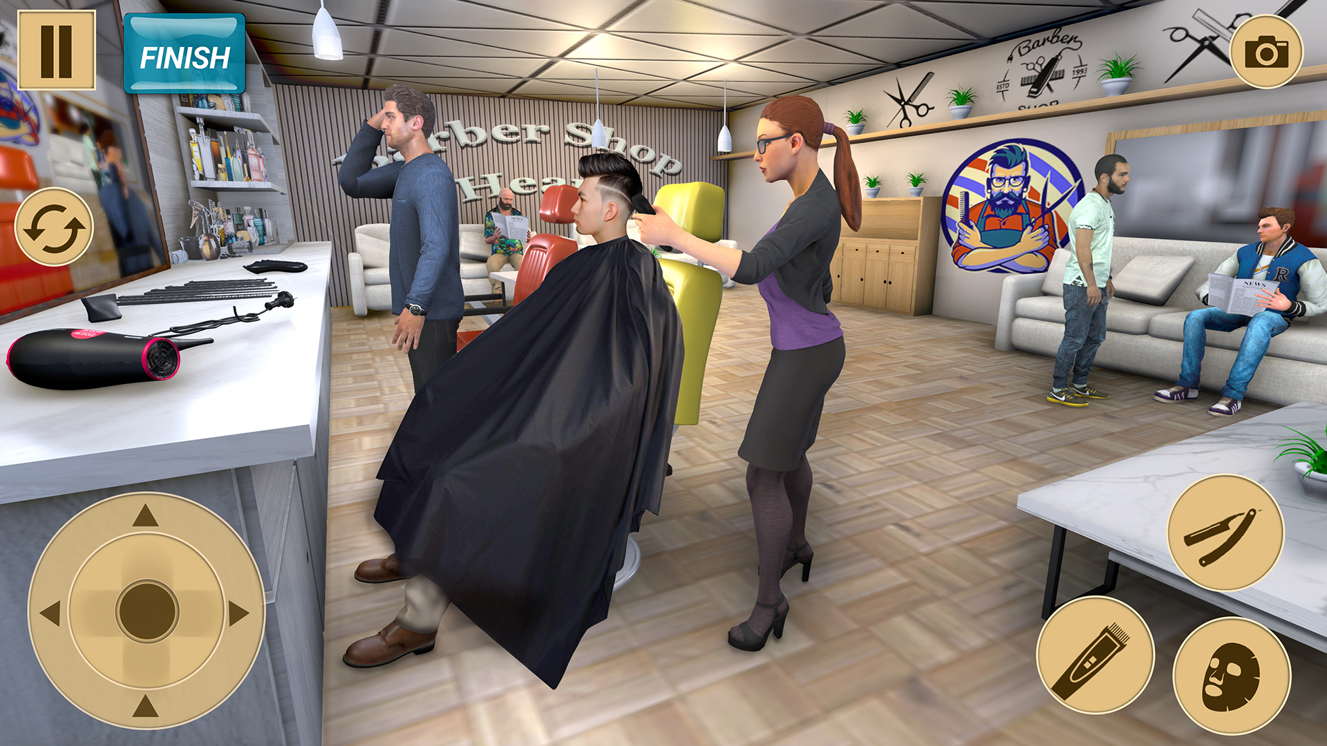 اسکرین شات 3 بازی Barber Shop 3d Hair Cut Games