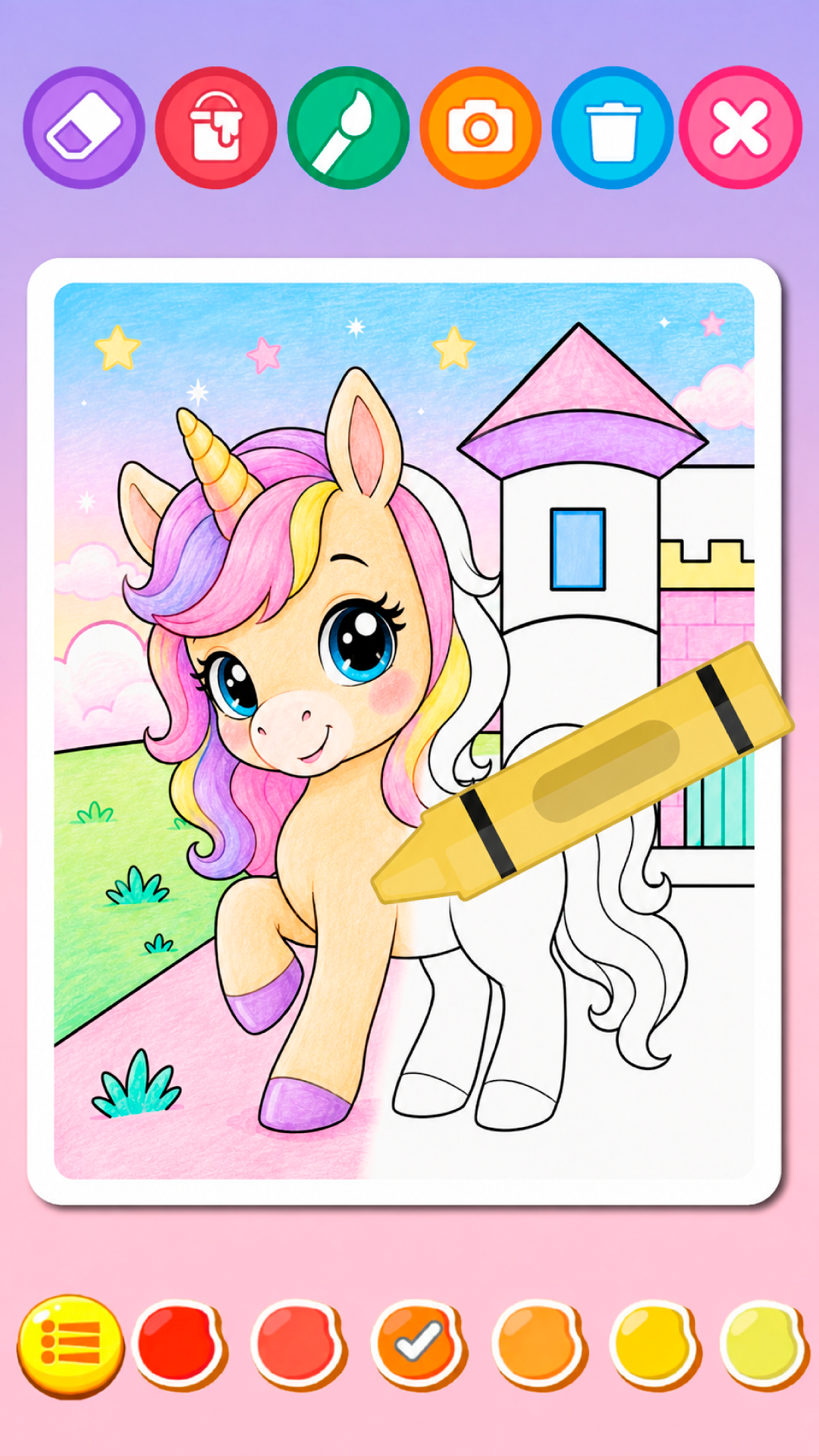 اسکرین شات 2 بازی Unicorn Coloring Girl Games