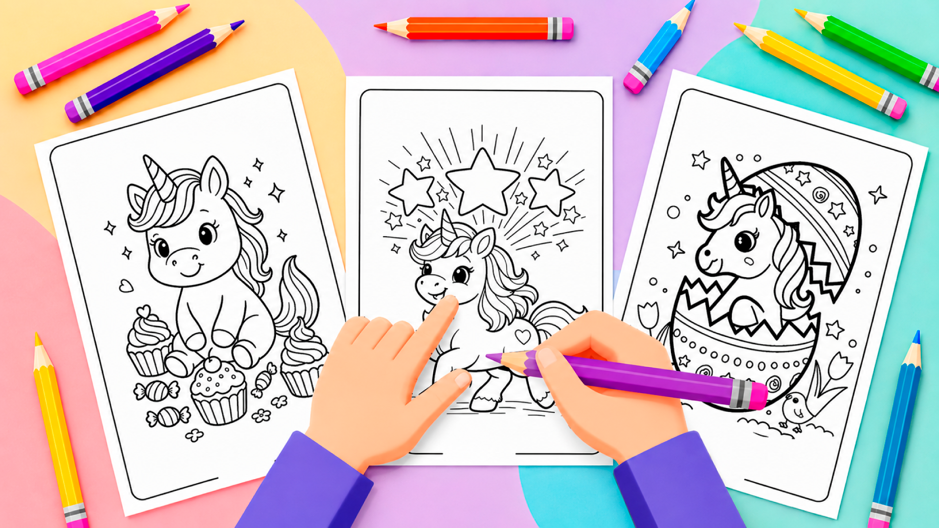 اسکرین شات 7 بازی Unicorn Coloring Girl Games