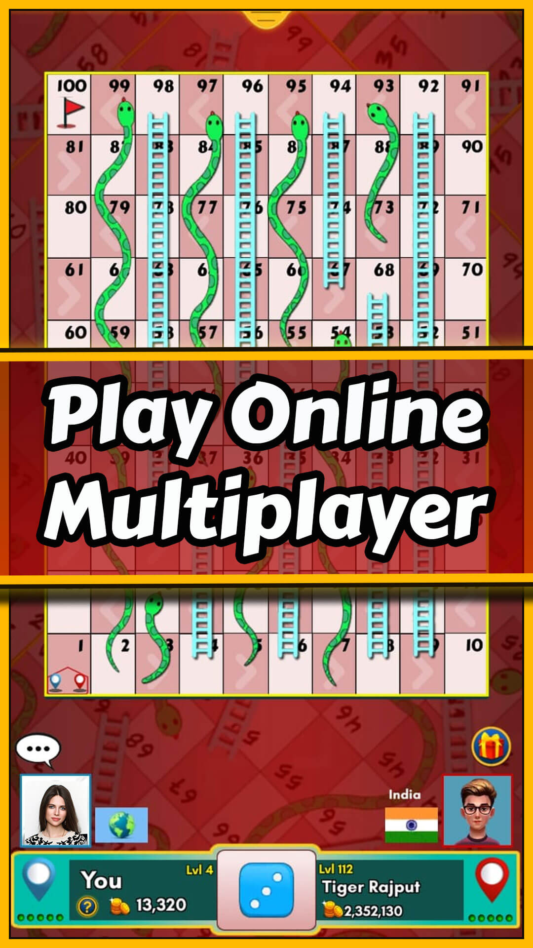 اسکرین شات 1 بازی Snakes and Ladders: Snake Game