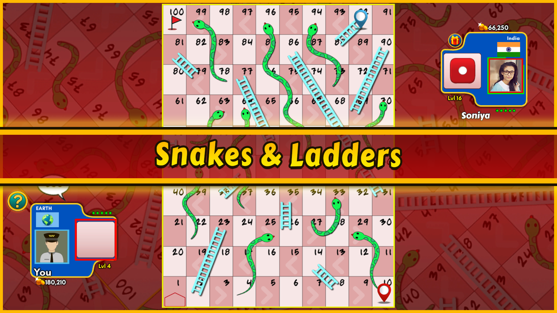اسکرین شات 3 بازی Snakes and Ladders: Snake Game