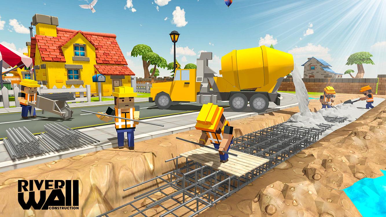 اسکرین شات 3 بازی River Border Wall Construction