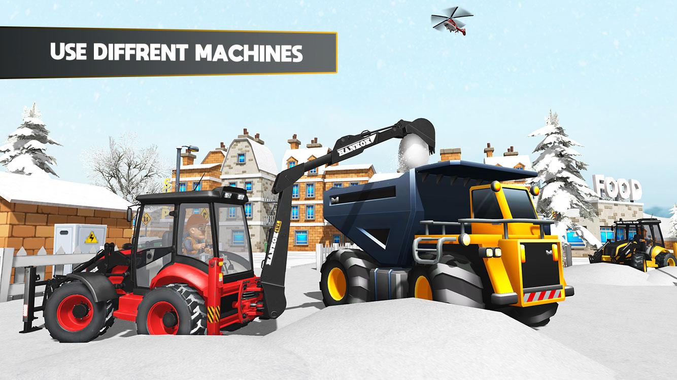 اسکرین شات 2 بازی 3D tractor Excavator Snow Plow