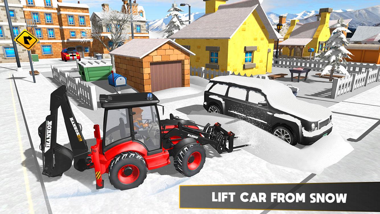 اسکرین شات 4 بازی 3D tractor Excavator Snow Plow