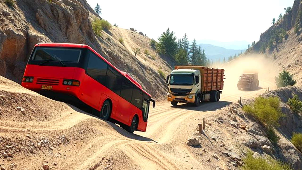 اسکرین شات 2 بازی Offroad Bus Driver: Bus Games