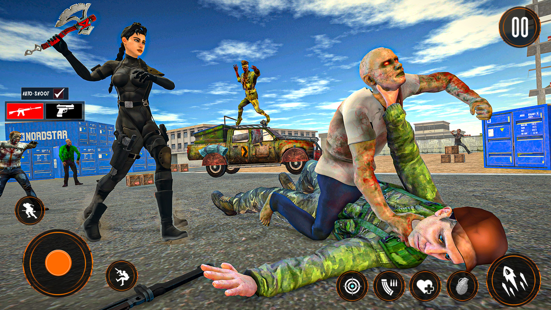 اسکرین شات 1 بازی Zombie War 3D: Zombie Games