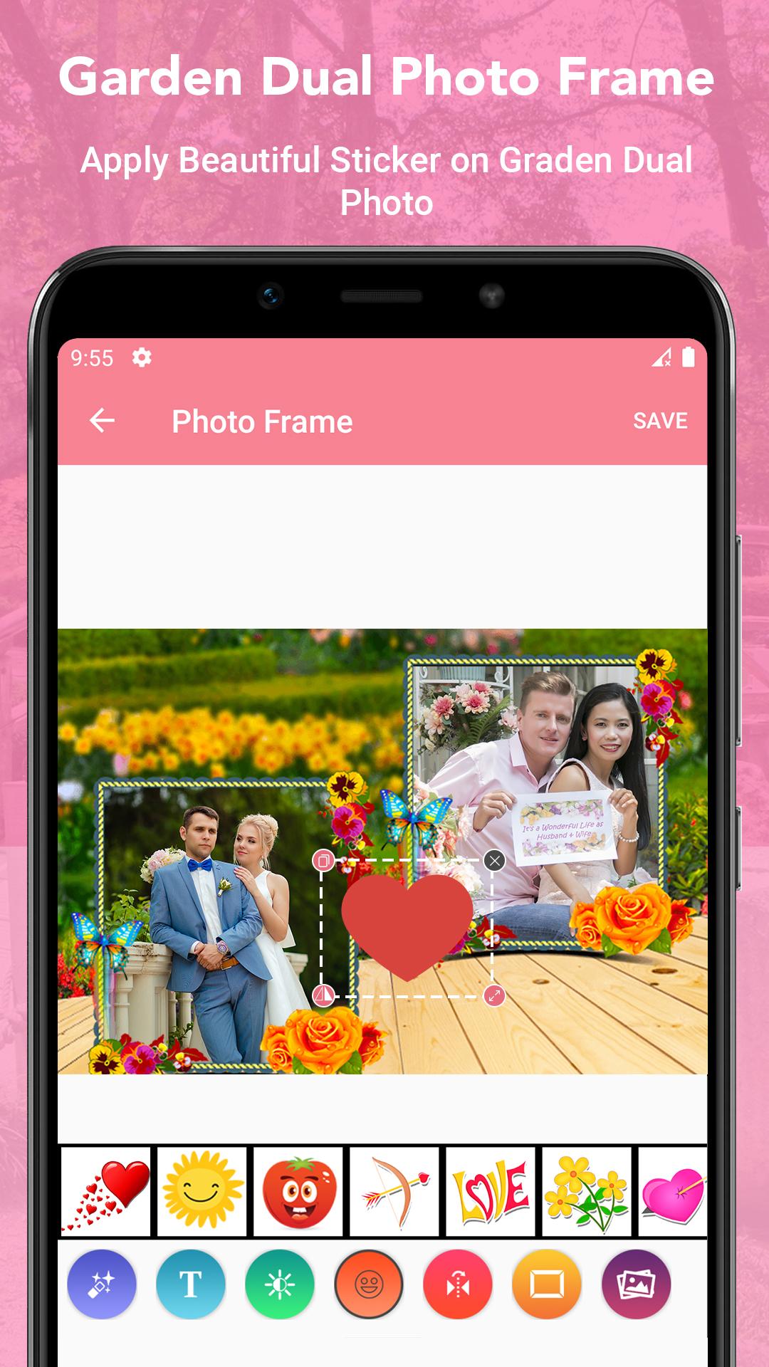 اسکرین شات 5 برنامه Garden Dual Photo Frames