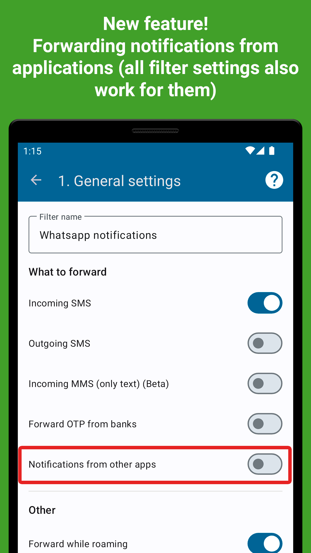 اسکرین شات 8 برنامه SMS forwarder