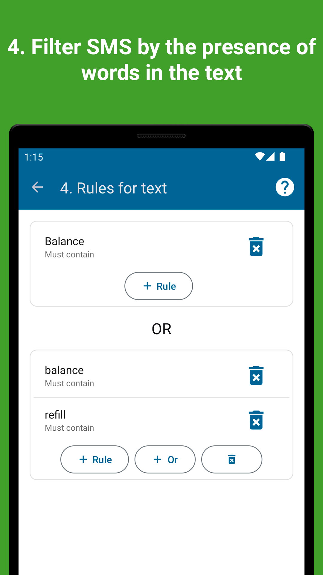 اسکرین شات 6 برنامه SMS forwarder