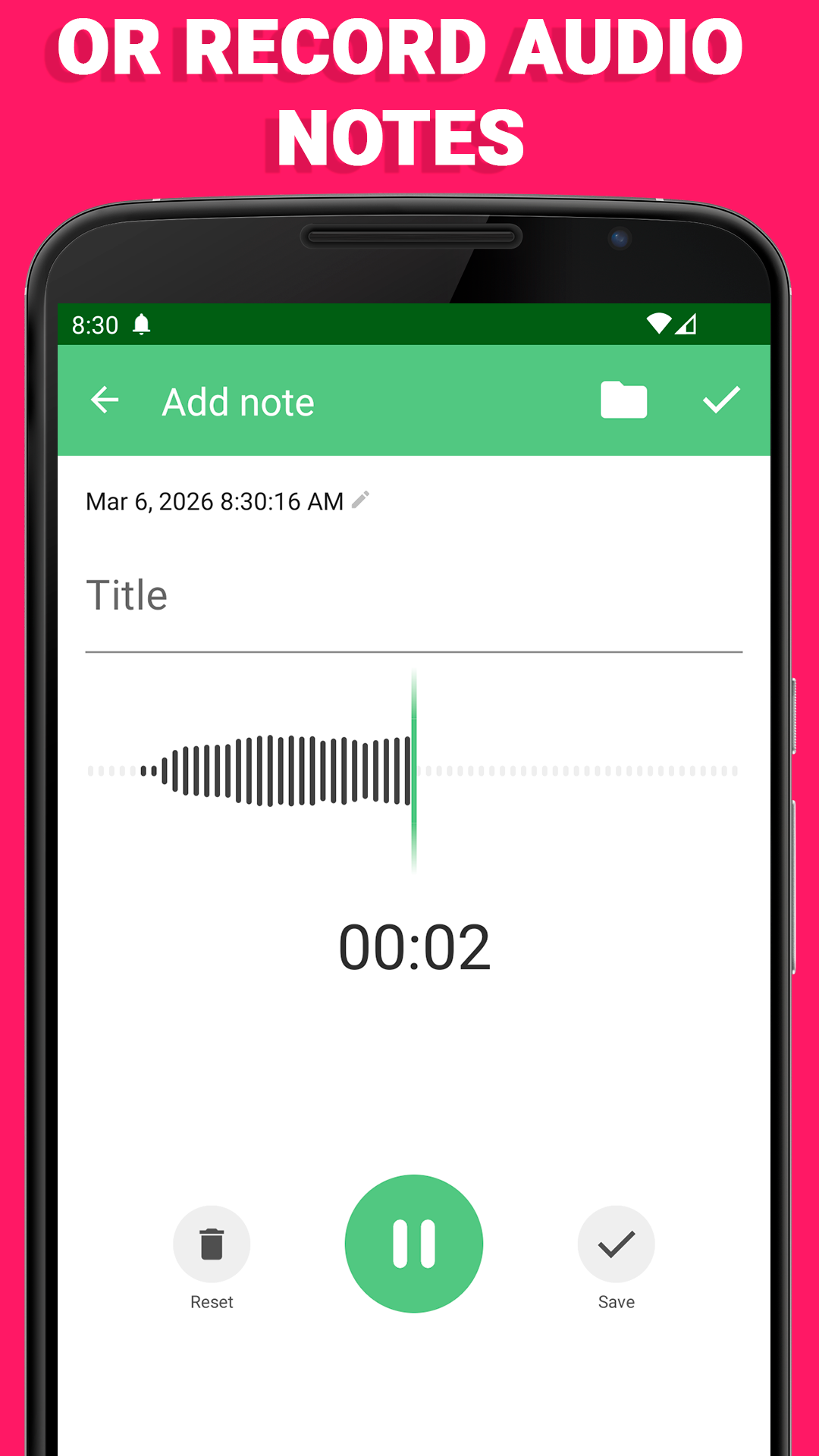 اسکرین شات 3 برنامه Voice notes