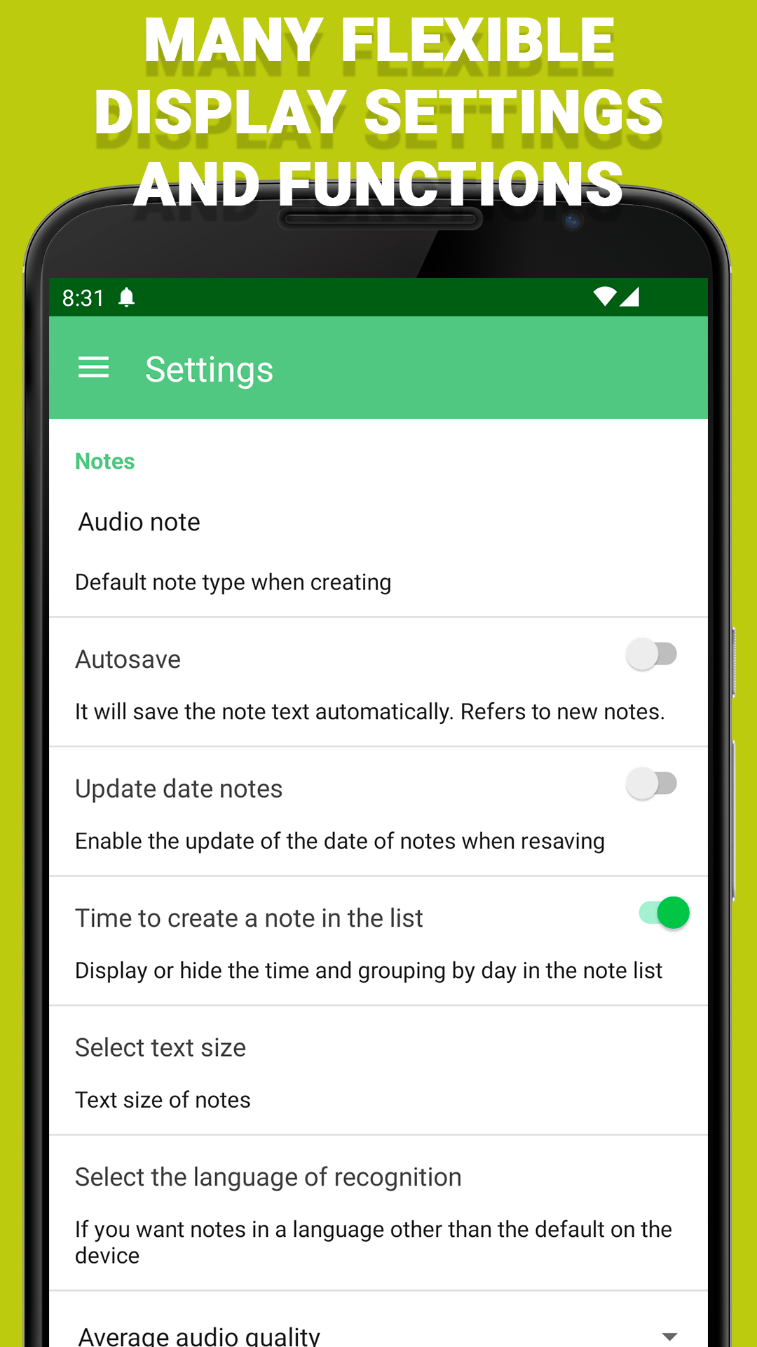 اسکرین شات 7 برنامه Voice notes