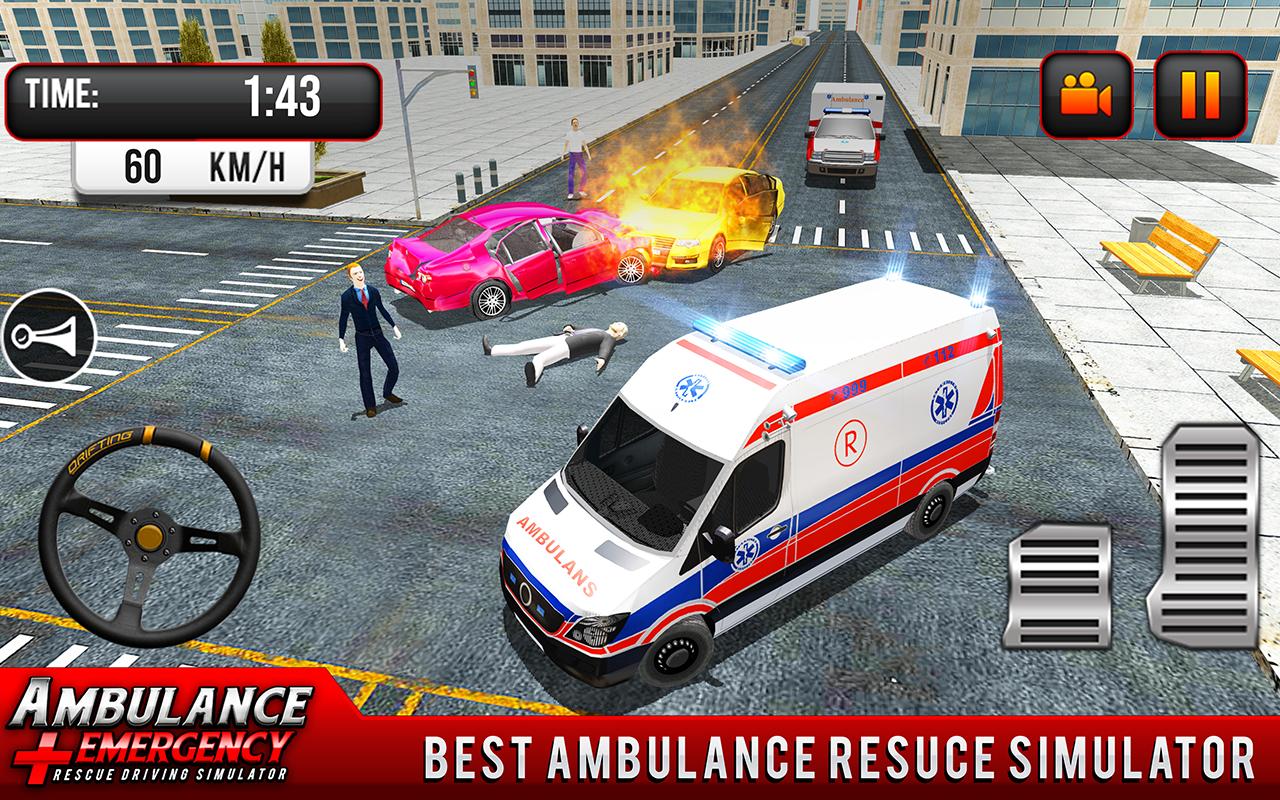 اسکرین شات 3 برنامه 911 Ambulance City Rescue Game