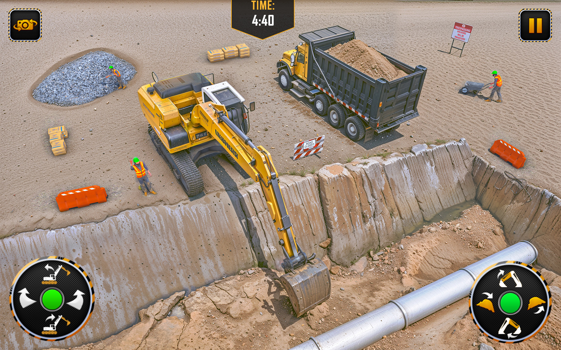 اسکرین شات 2 بازی City Heavy Excavator Crane 3D