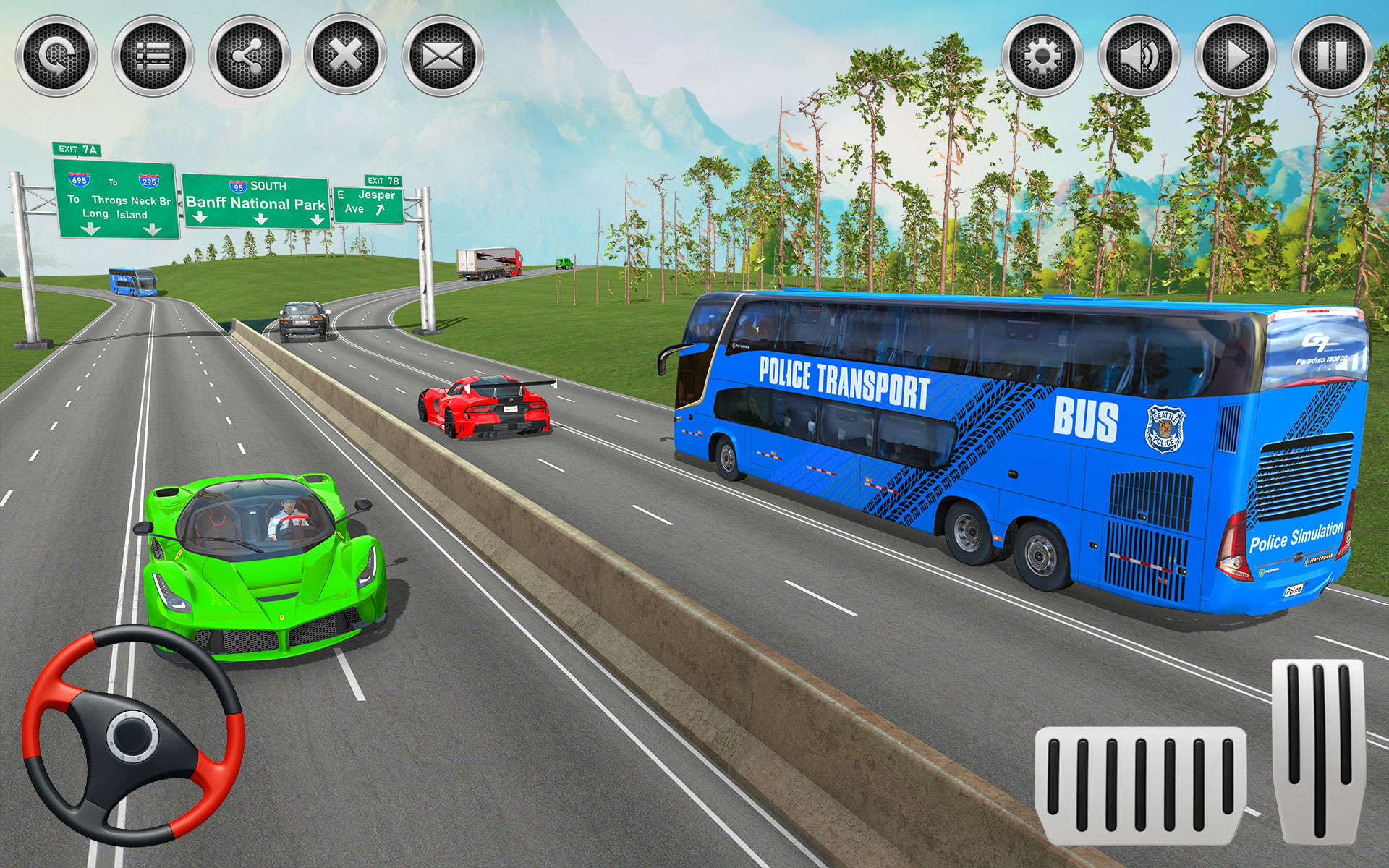 اسکرین شات 3 بازی US Police Bus Simulator Game
