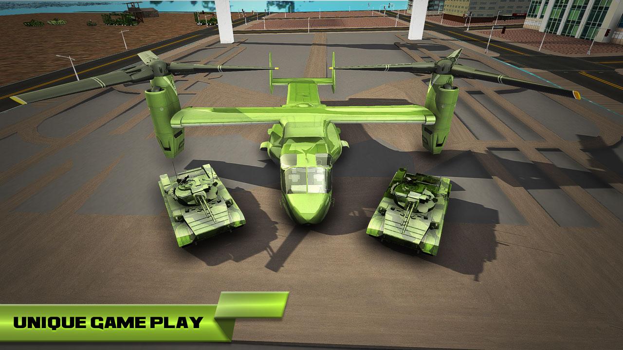 اسکرین شات 4 برنامه Army Tank Transport Truck Game