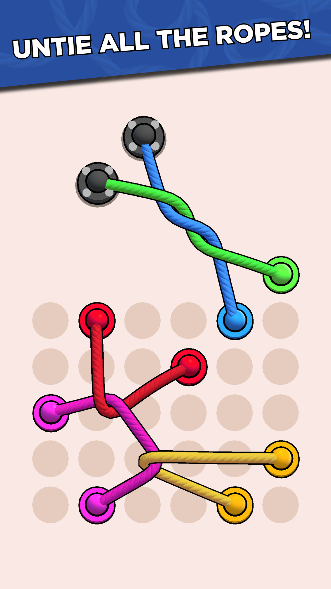 اسکرین شات 2 بازی Twisted Ropes: Untangle 3D