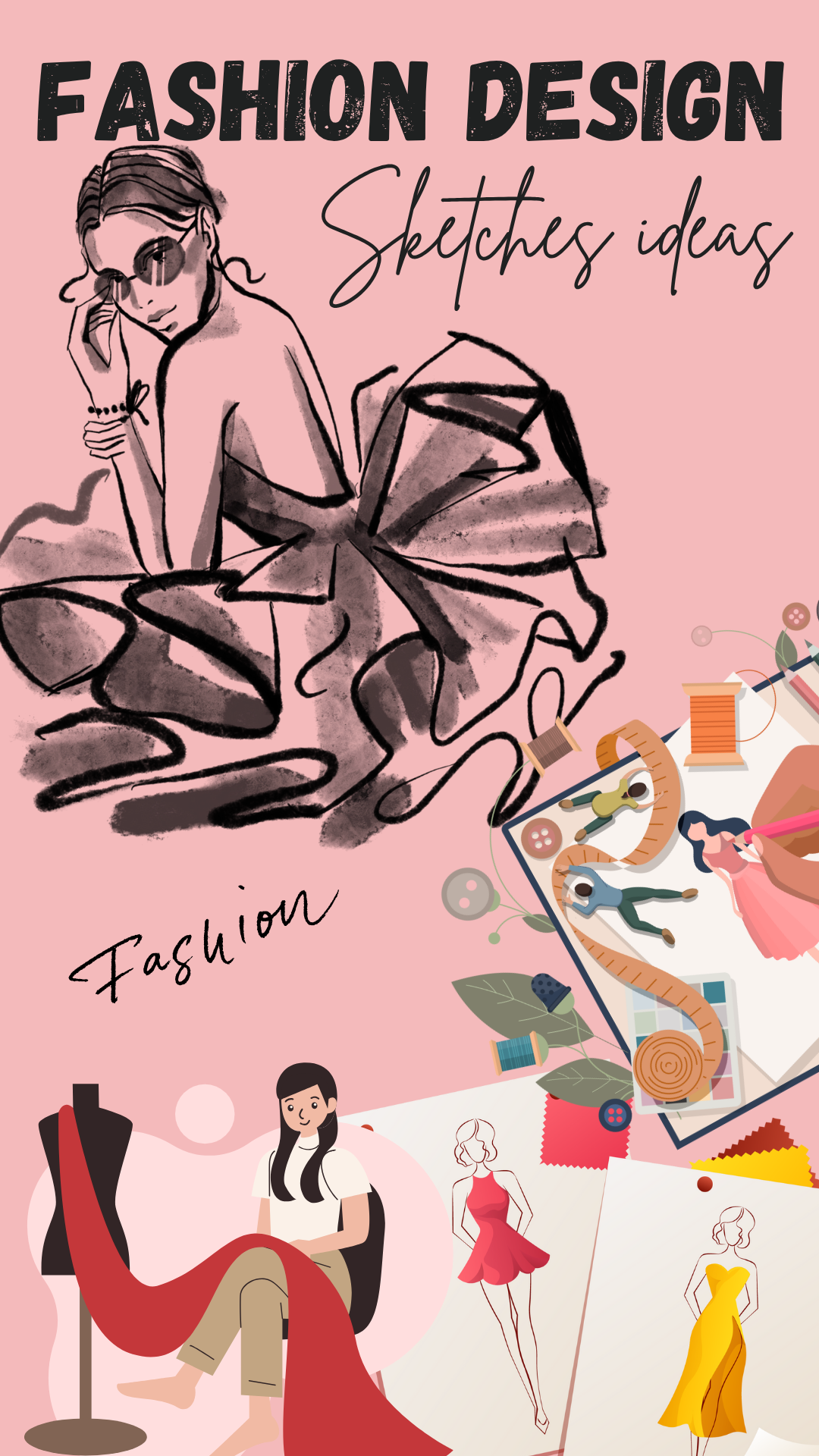 اسکرین شات 1 برنامه Fashion Design: Sketch Ideas