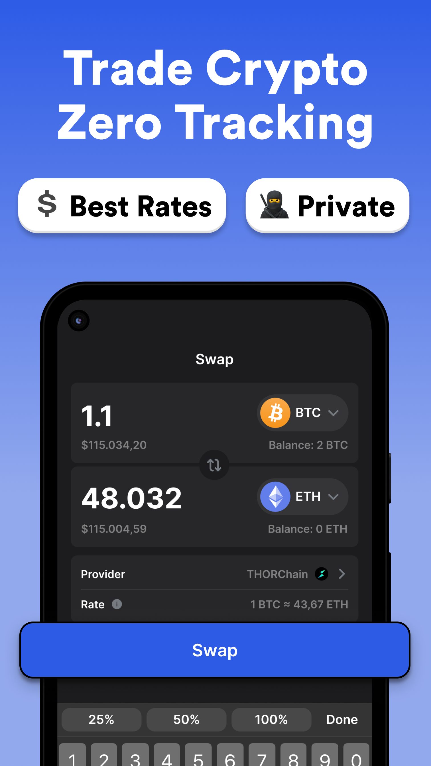 اسکرین شات 2 برنامه Gem Wallet: Bitcoin, USDT, BNB
