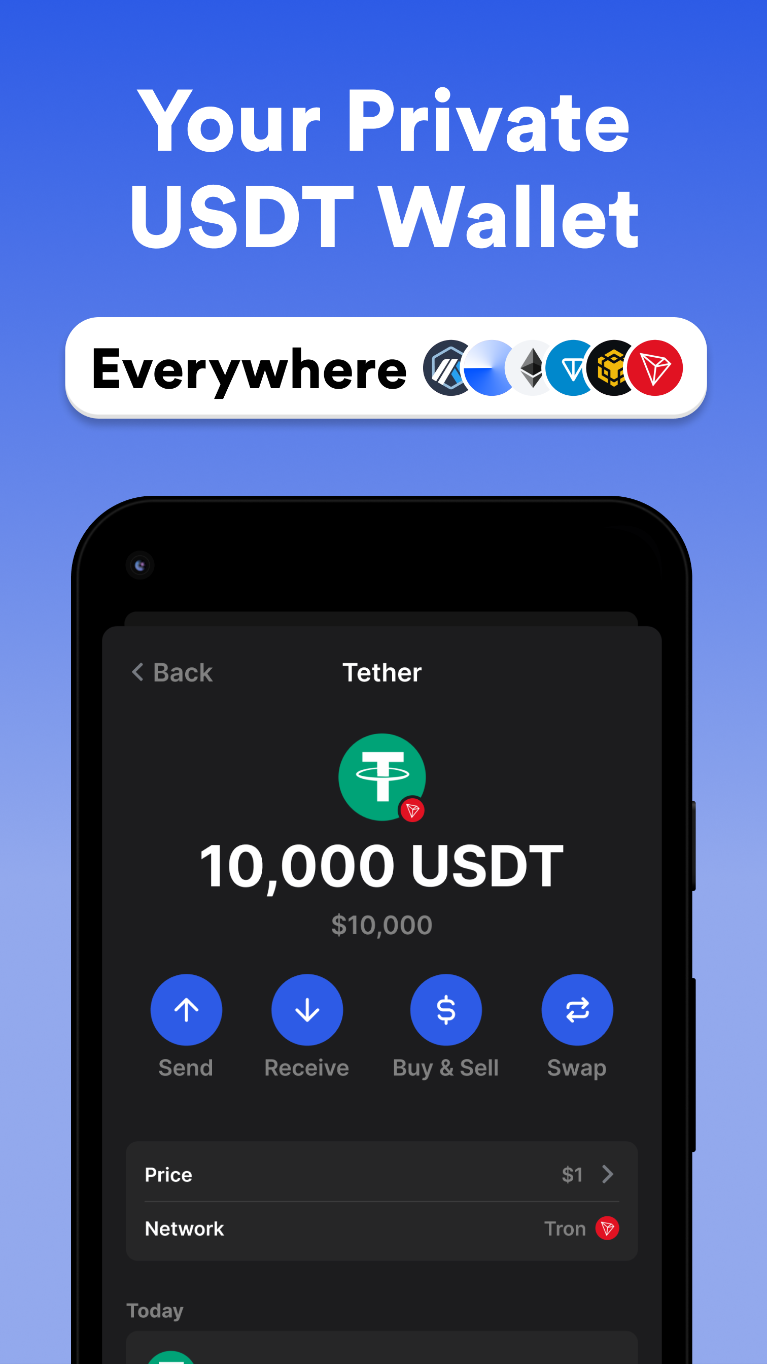 اسکرین شات 1 برنامه Gem Wallet: Bitcoin, USDT, BNB